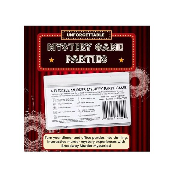 Bullets On Broadway A Flexible Murder Mystery Game New In Package - Picture 3 of 9